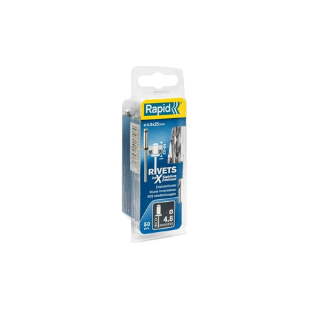 Stainless Steel Rivets 4.8 x 25mm (Blister of 50)