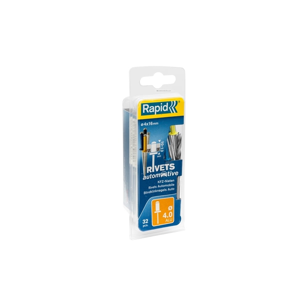 Automotive Rivets 4 x 16mm 4 Colours (Blister of 32)