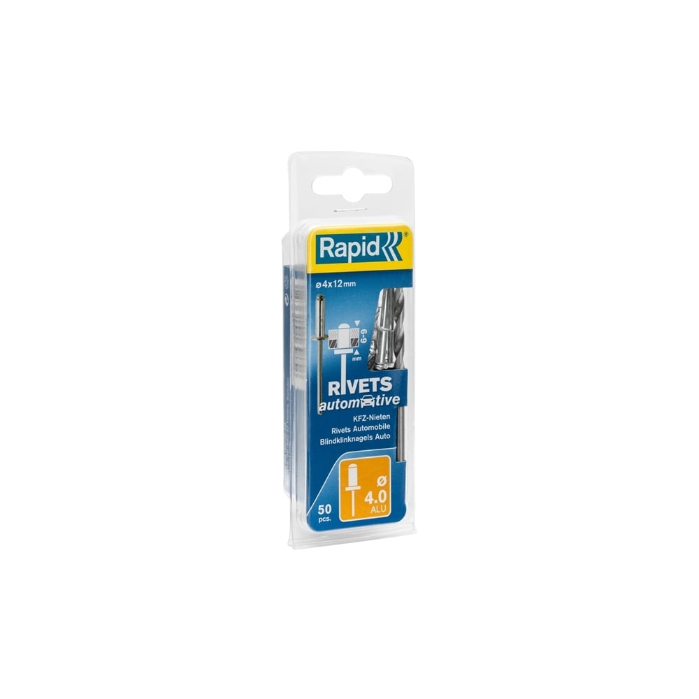 Automotive Rivets 4 x 12mm (Blister of 50)