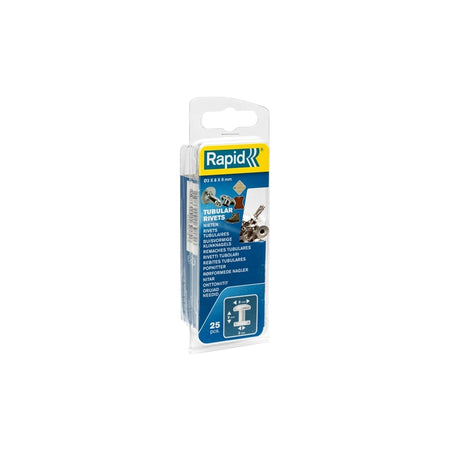 Tubular Rivets 8 x 3 x 9mm, Cap 3 x 8mm (Pack of 25)