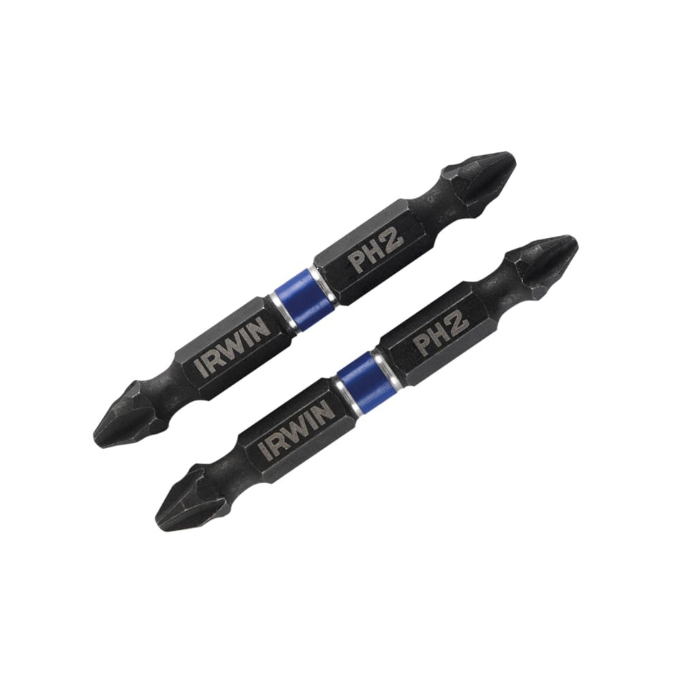 IRWIN Impact Double Ended Screwdriver Bits Phillips PH2 60mm Pack of 2