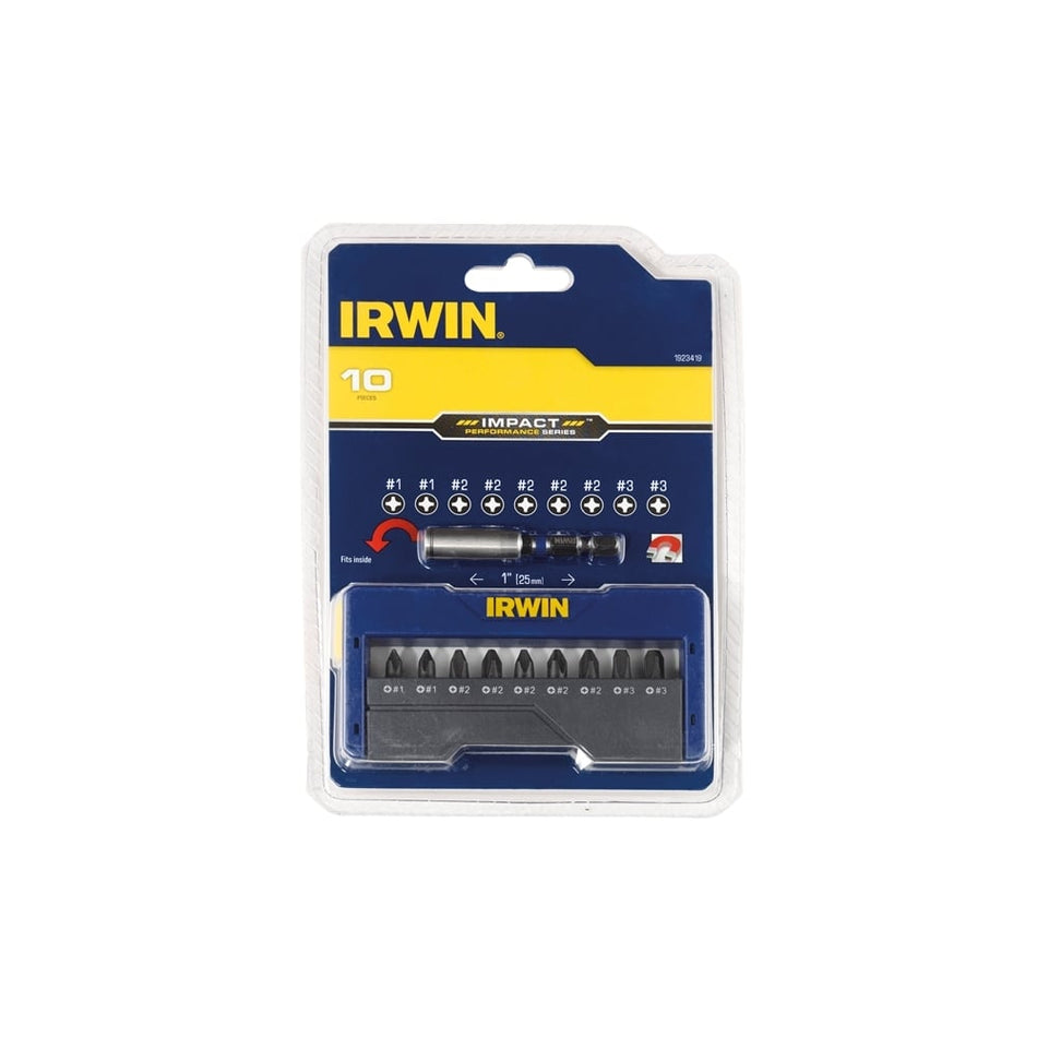 IRWIN Impact Screwdriver Bit Set of 10 Phillips