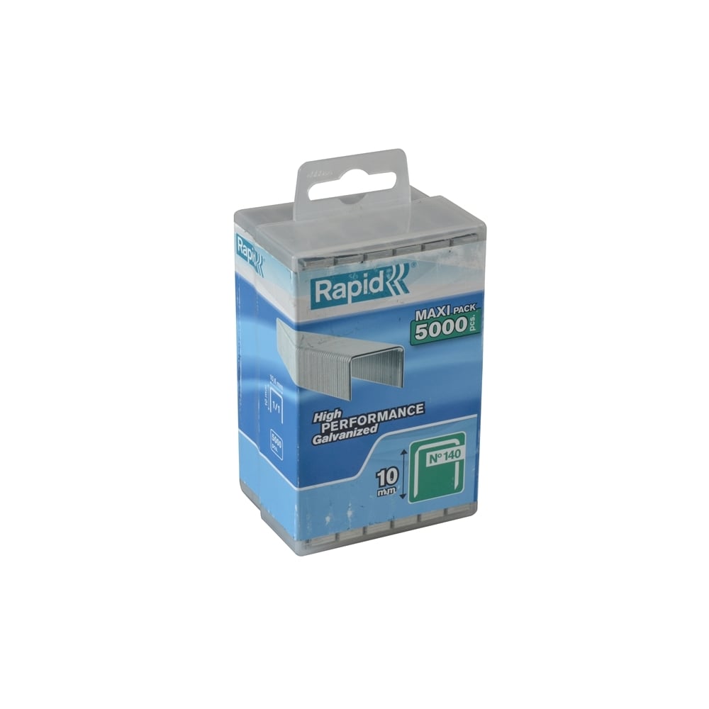 Rapid 140/10 10mm Galvanised Staples Poly Pack 5000