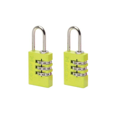 Master Lock Aluminium Combination Padlocks 3 Digit Colour 20mm x 2: Model No- 7620EURTCOL