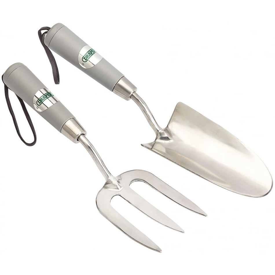 DRAPER 2 piece Stainless Steel Hand Fork and Trowel Set: Model No. GSFT2/I