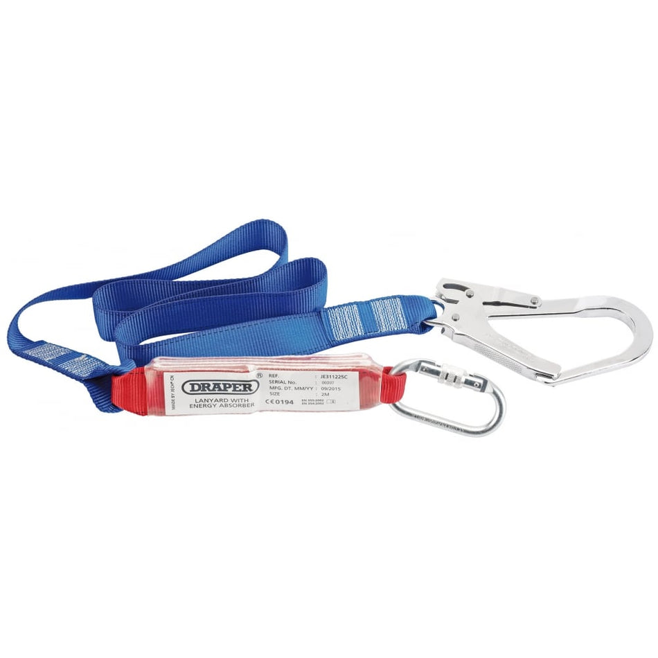 DRAPER 2M Safety Restraint Lanyard: Model No. LA/F/B