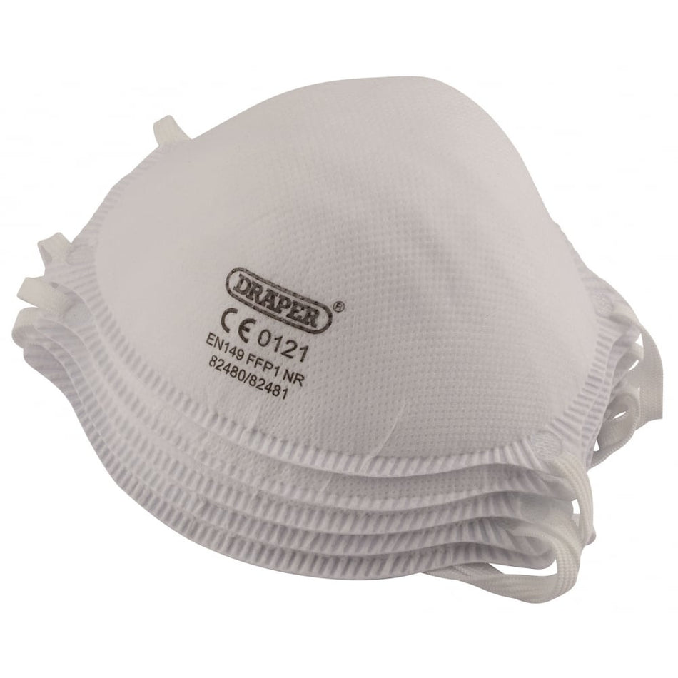 DRAPER FFP1 NR Moulded Masks (pack of five): Model No. FM-FFP1-M5