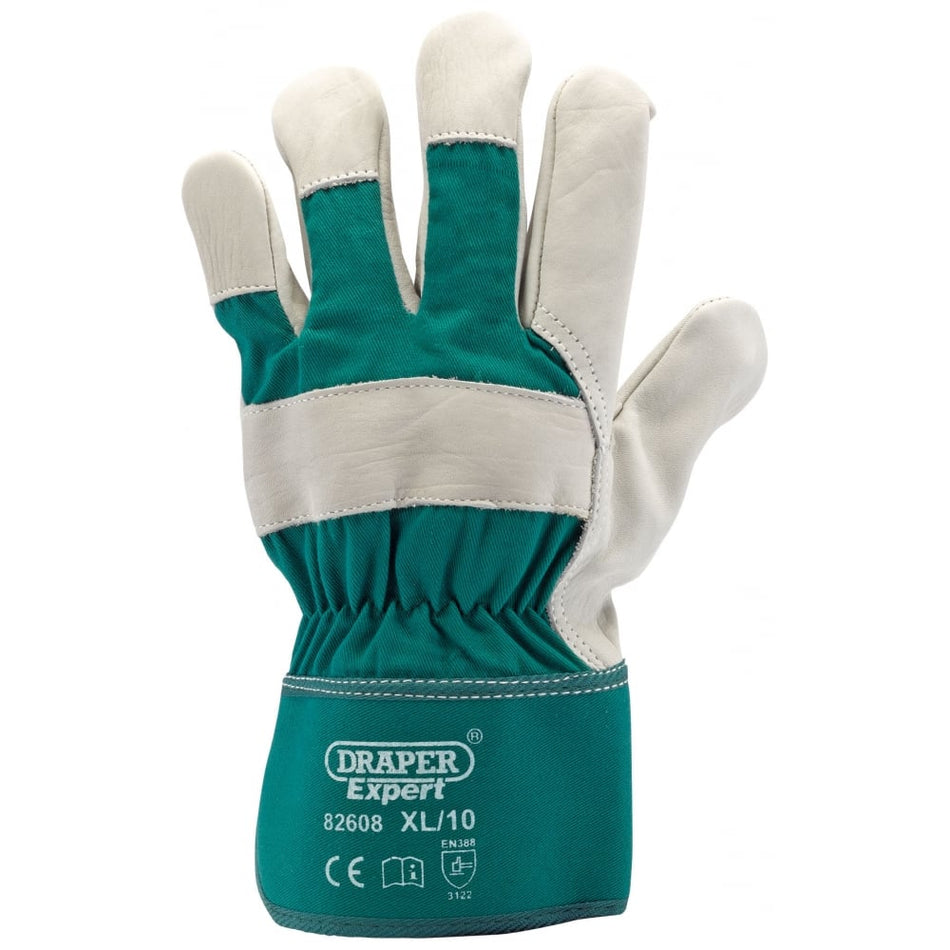 DRAPER Premium Leather Gardening Gloves - XL: Model No. PGRGL/B
