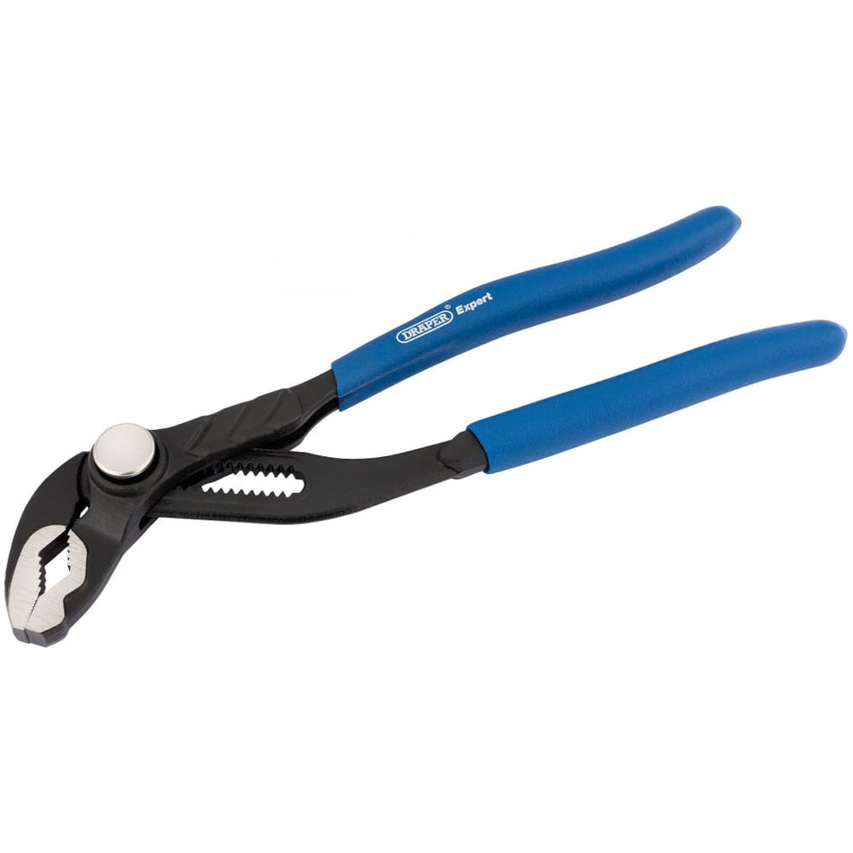 DRAPER Expert 200mm Push Button Heavy Duty Waterpump Pliers: Model No. EWPPB1
