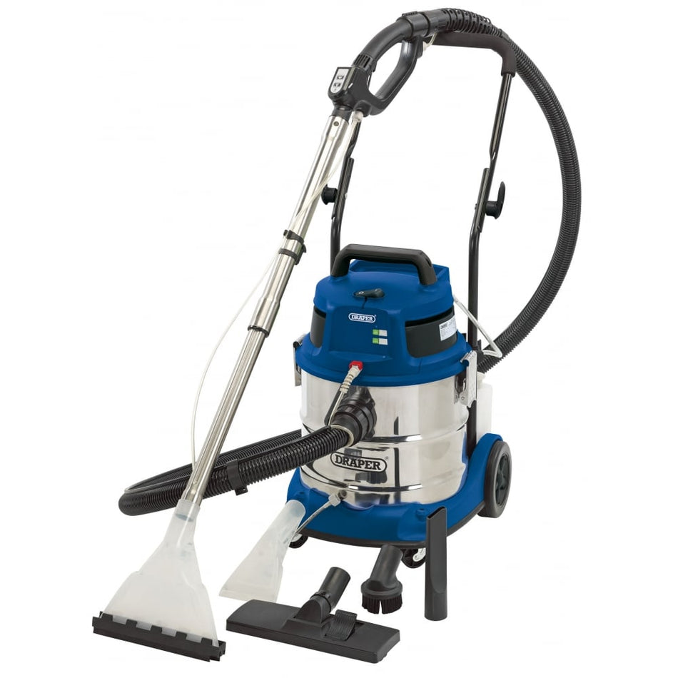 DRAPER 20L 1500W 230V Wet and Dry Shampoo/Vacuum Cleaner: Model No. SWD1500