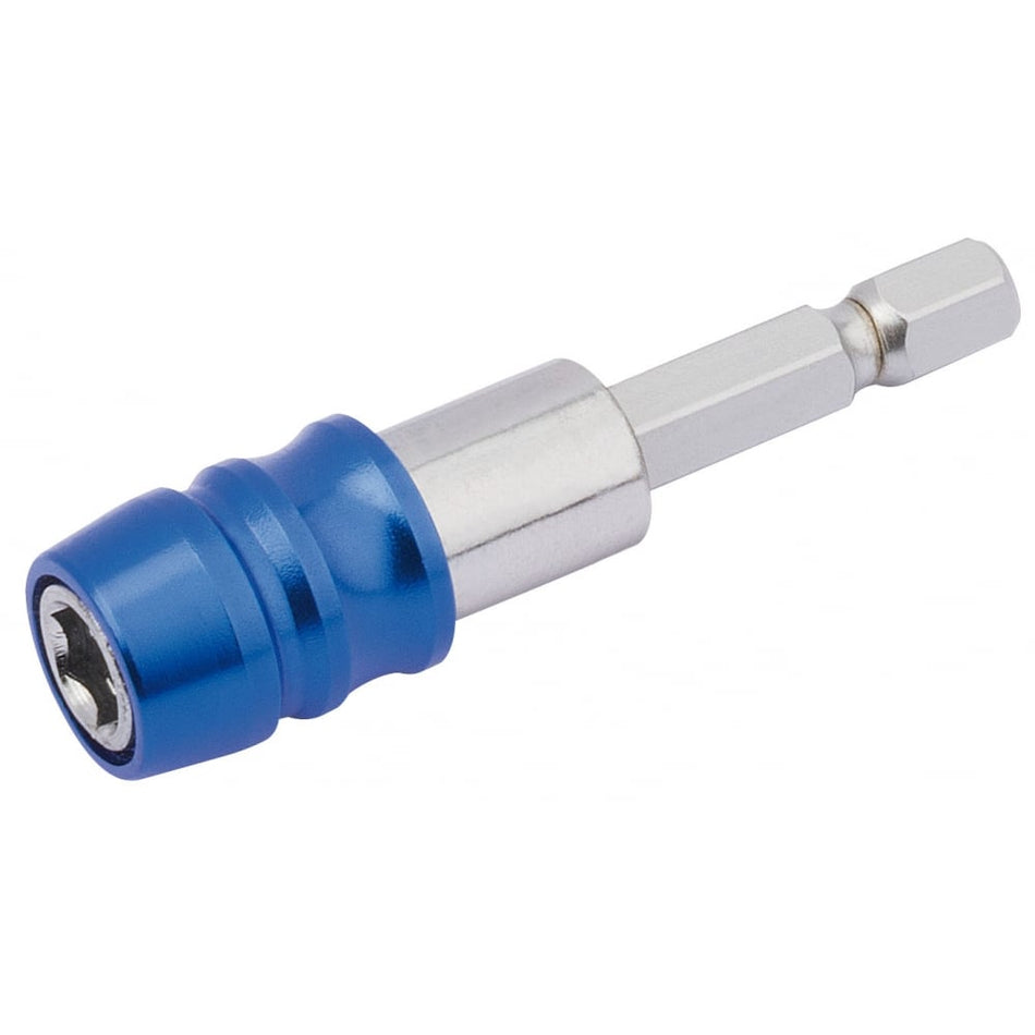 DRAPER Quick Release Magnetic Bit Holder - 65mm Long 1/4" (F) x 1/4" (M): Model No. MH/QR/60/B