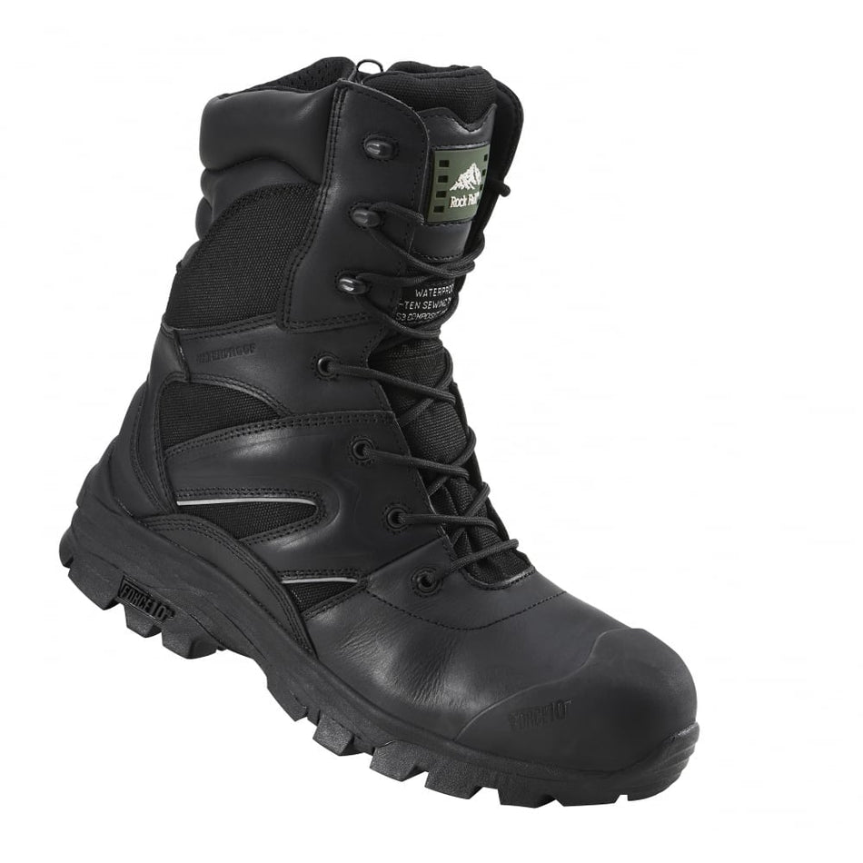 Rock Fall Titanium Black High Leg Safety Boot: Model No.RF4500