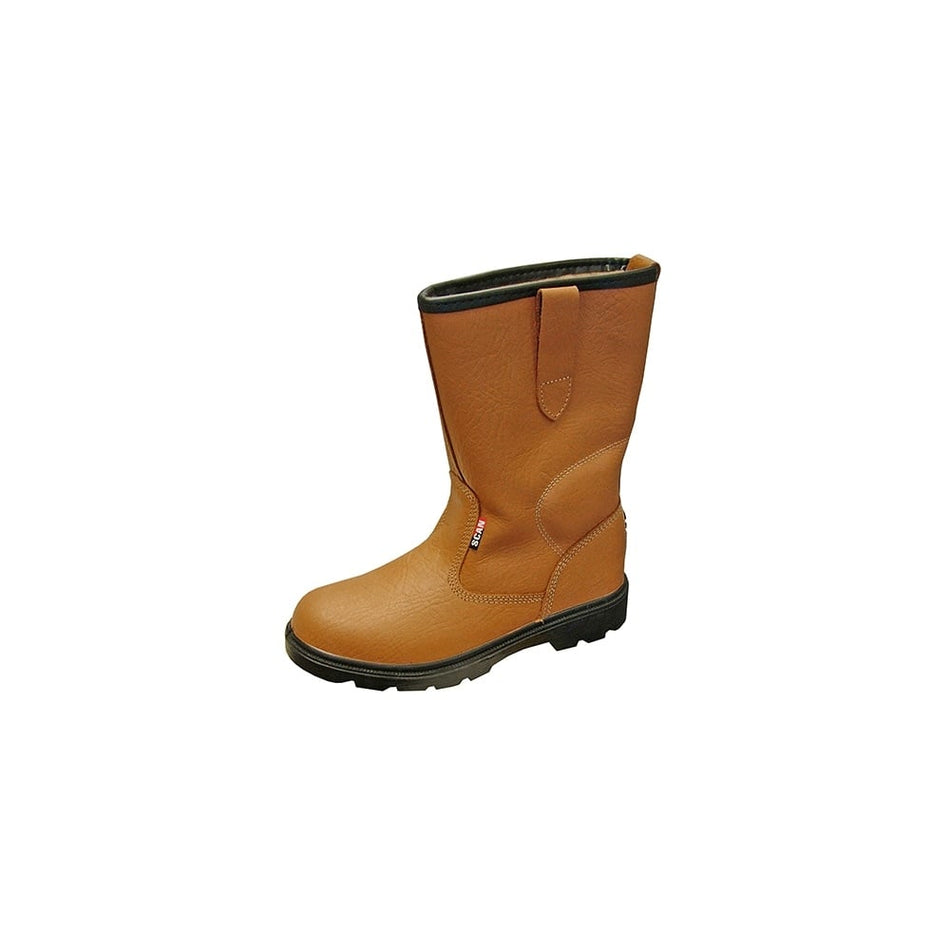 Scan Texas Dual Density Lined Rigger Boots Tan UK 12 Euro 46