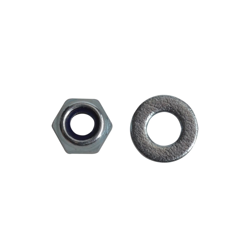 Nyloc Nuts & Washers Zinc Plated M4 Forge Pack 50