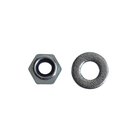 Nyloc Nuts & Washers Zinc Plated M4 Forge Pack 50