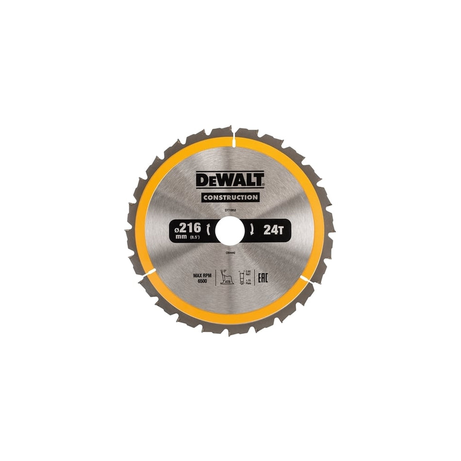 Construction Circular Saw Blade 216 x 30mm x 24T