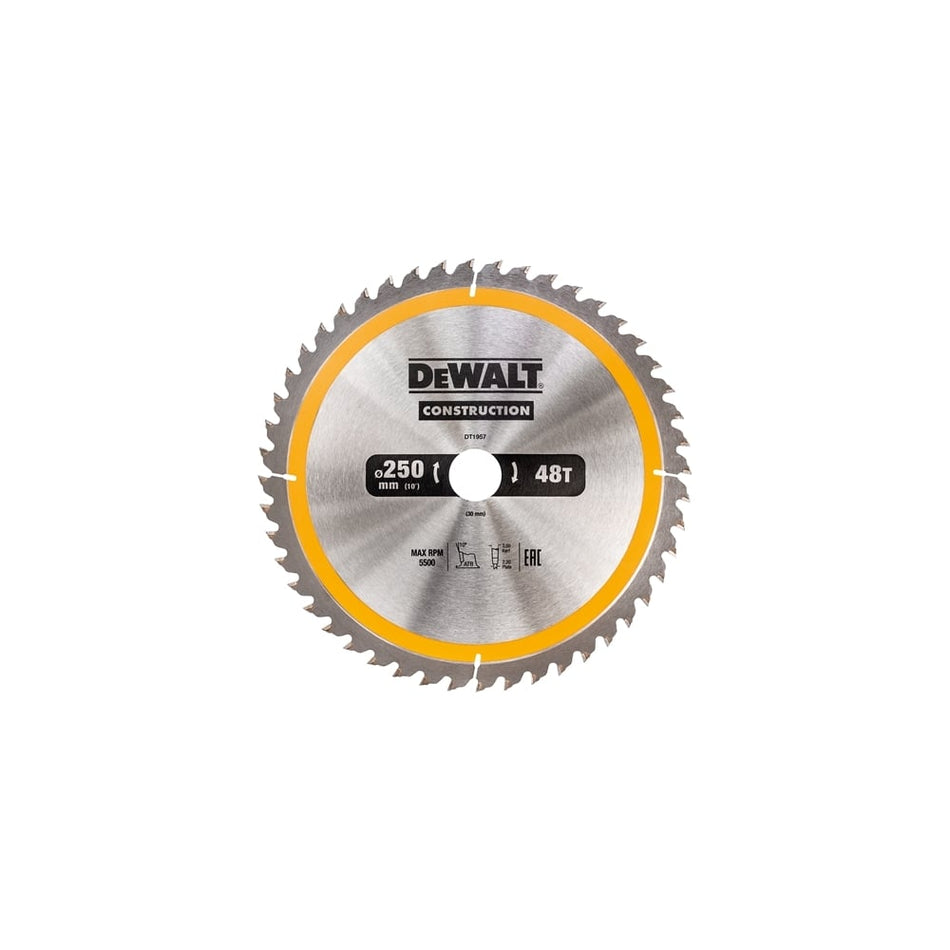 Construction Circular Saw Blade 250 x 30mm x 48T