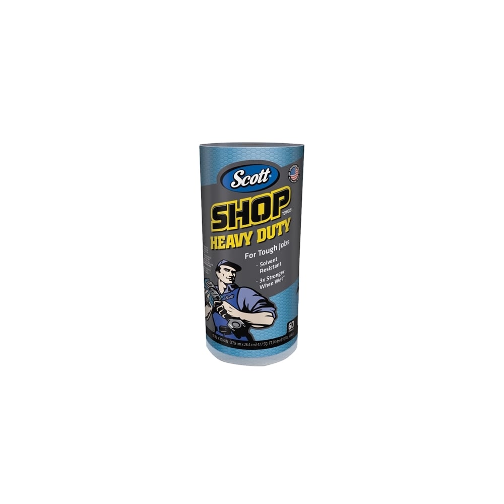 SCOTT© Blue Heavy-Duty Shop Cloth Roll