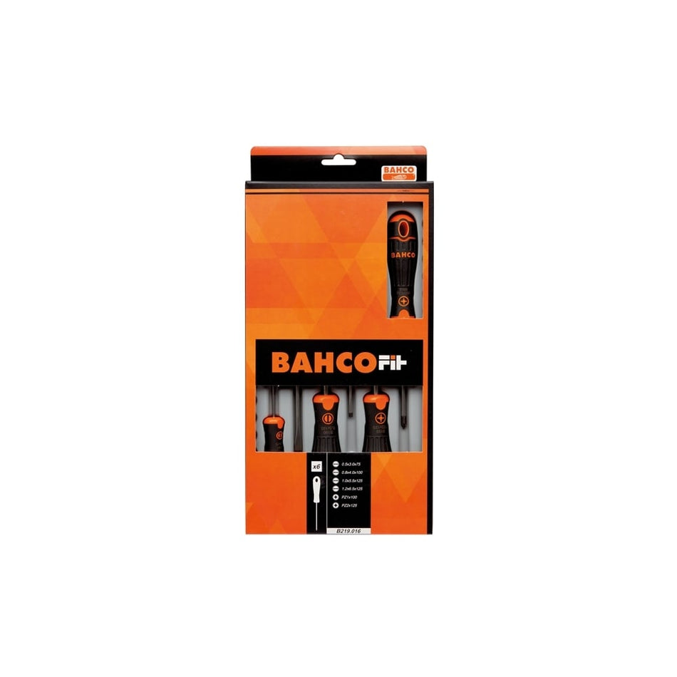 BAHCOFIT Screwdriver Set of 6 Slotted / Pozi