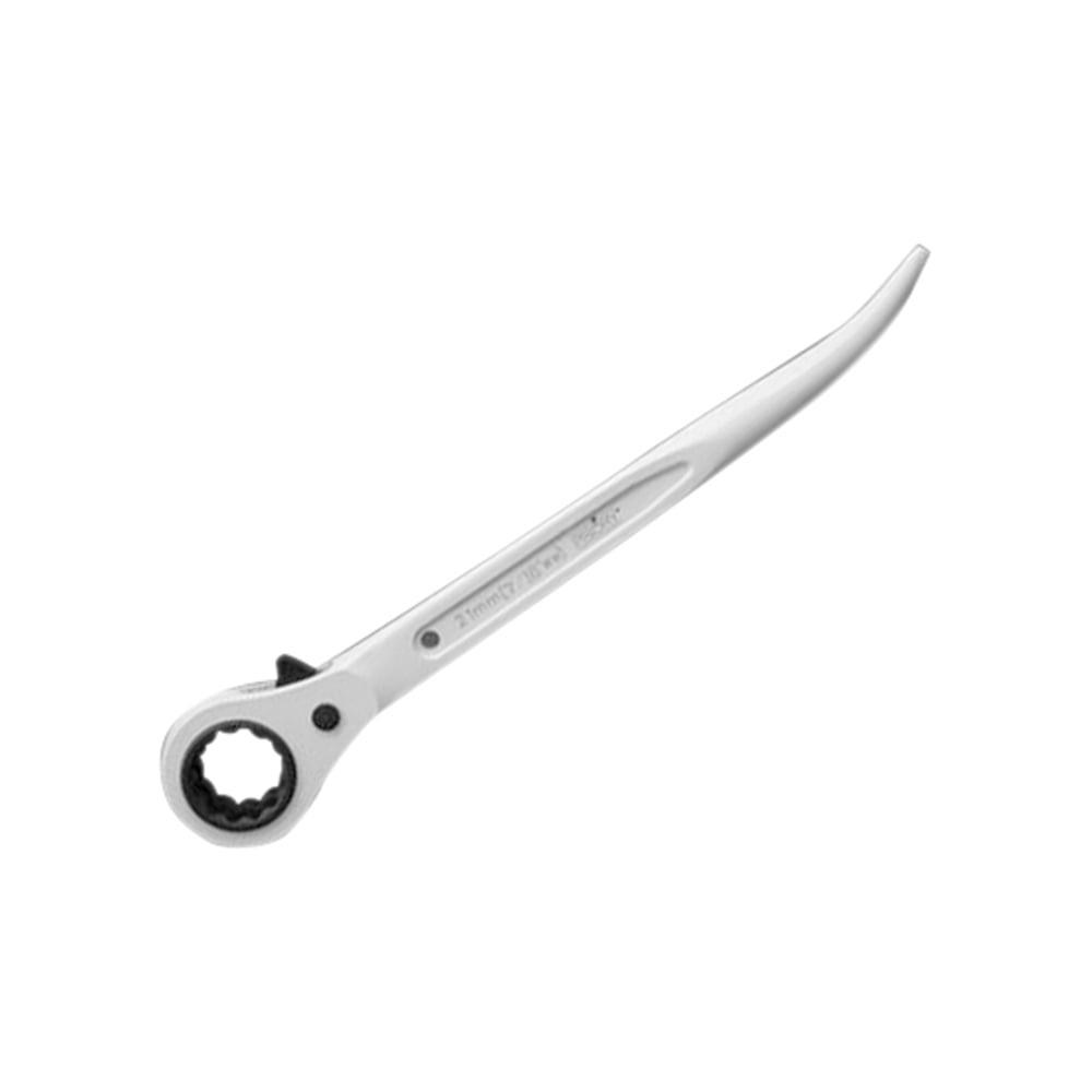 604 Short Bent Reversible Ratchet Podger 19 x 21mm White