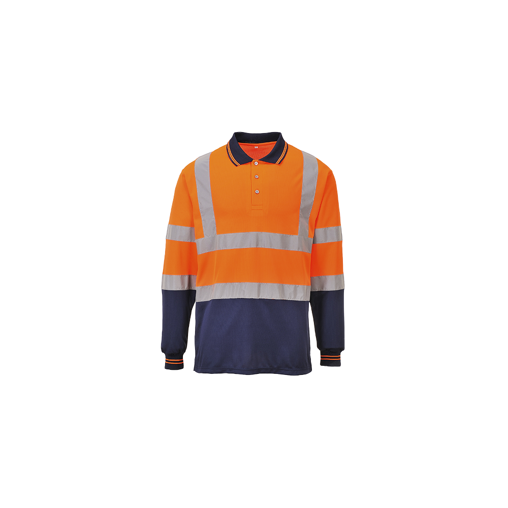 Hi-Vis Contrast Polo Shirt L/S