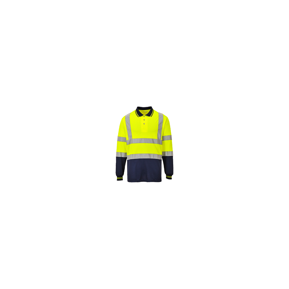 Hi-Vis Contrast Polo Shirt L/S
