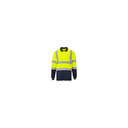 Hi-Vis Contrast Polo Shirt L/S