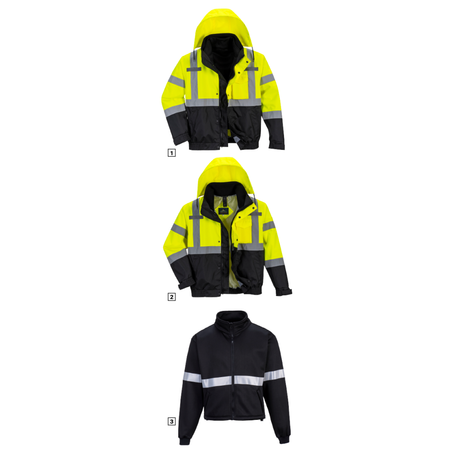 Hi-Vis Premium 3in1 Bomber Jkt