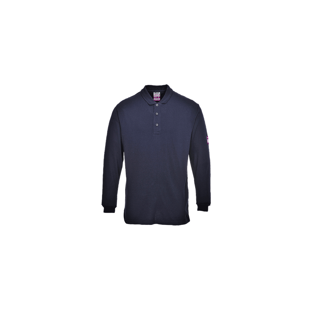 Portwest Flame Resistant Anti-Static Long Sleeve Polo Shirt FR10