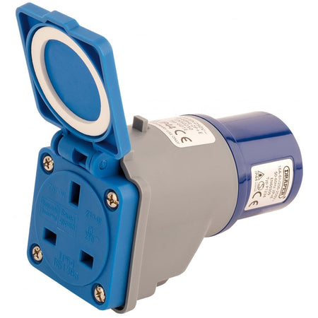 DRAPER 230V 16A to 13A Moulded Adaptor: Model No. 240VMP1