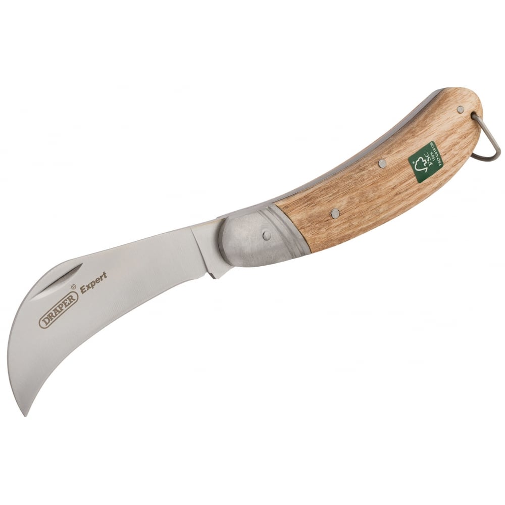 DRAPER Budding Knife with FSC Certified Oak Handle: Model No. GBKHER/FSCA
