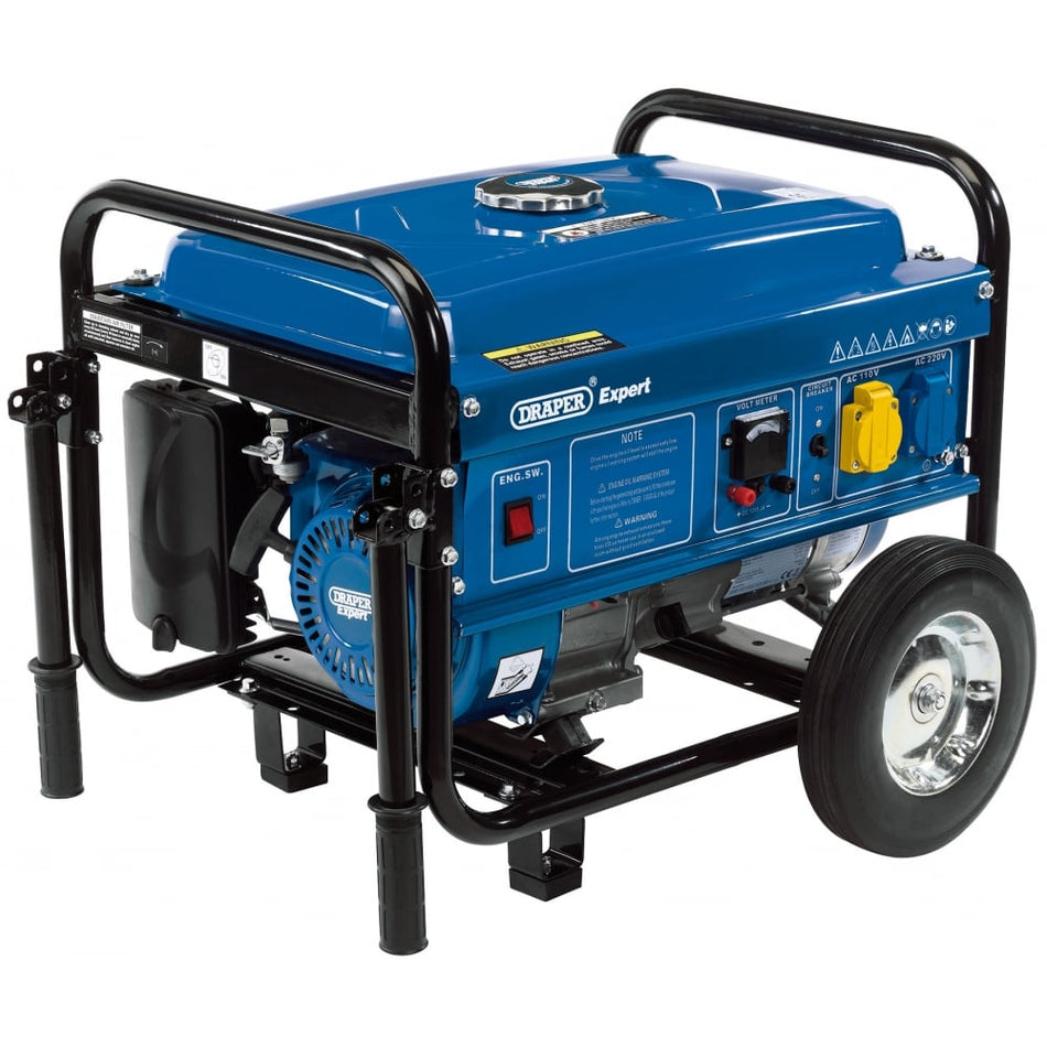 DRAPER Petrol Generator with Wheels (2.2kVA/2.0kW): Model No. PG253W