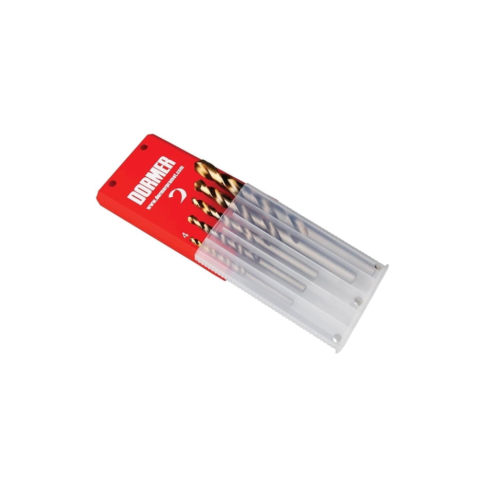 A08910 Set A002 HSS TiN Coated Jobber Drill Set of 5 4.0-10.0 x 0.5mm