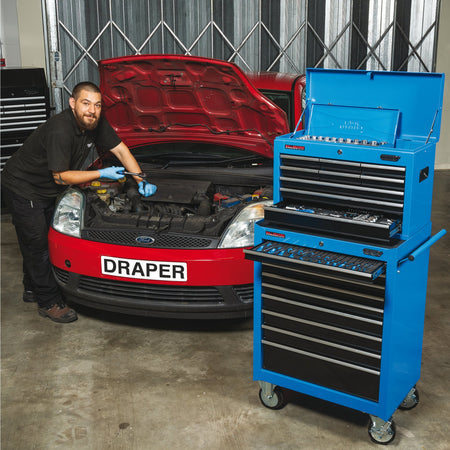 Tool Chest, 9 Drawer, 26", Blue : Model No. TC9DA