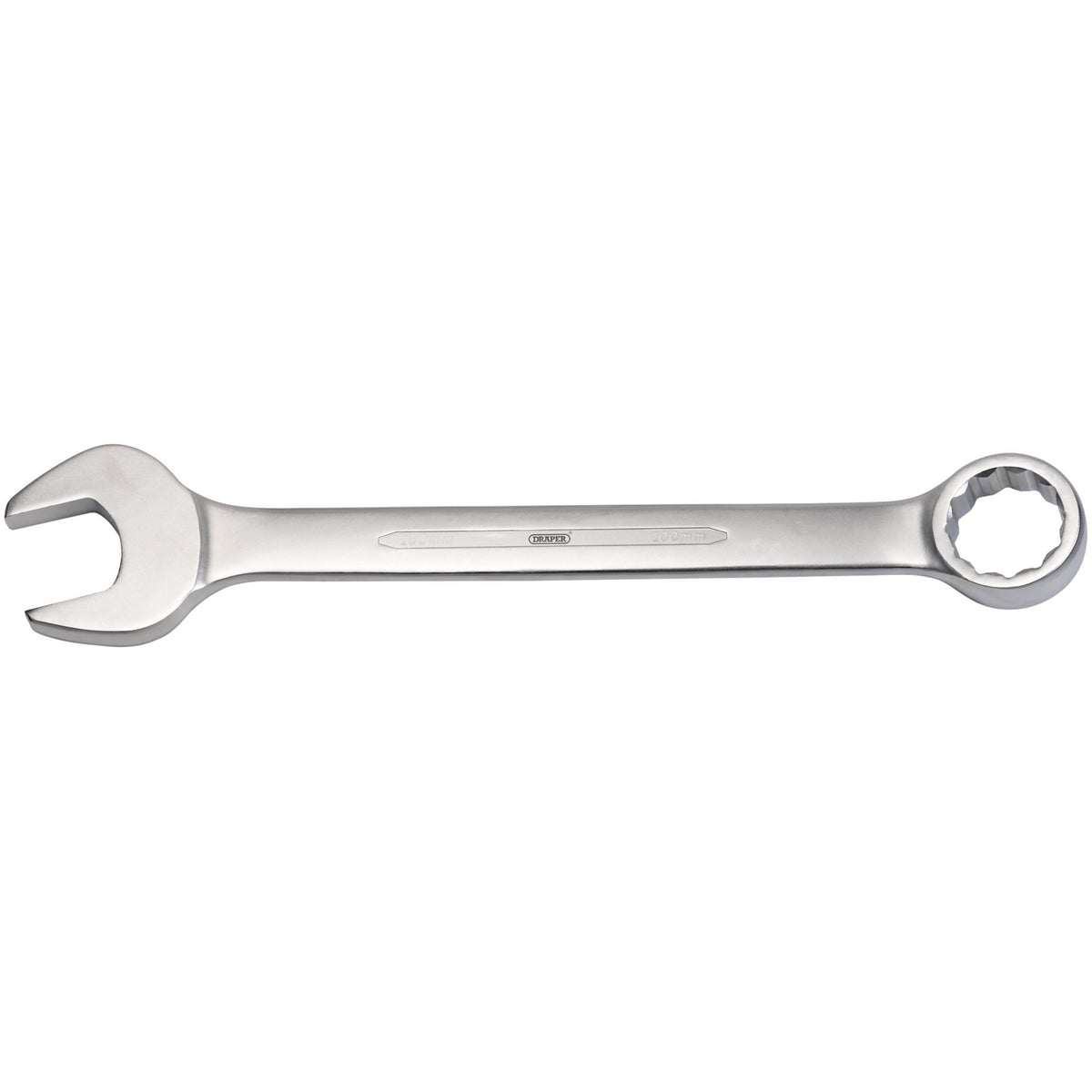 DRAPER 100mm Heavy Duty Long Pattern Metric Combination Spanner: Model No. 8220MM