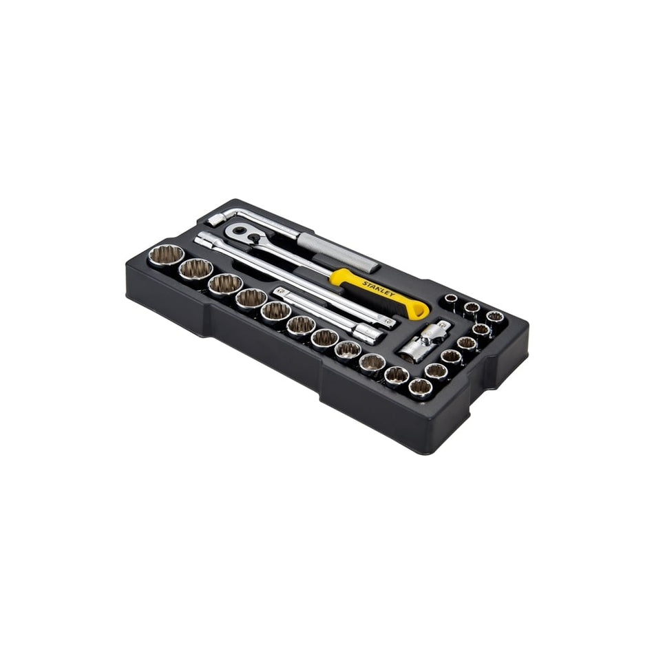 Stanley Tools 1/2in Drive 12 Point Metric Socket Module 23 Piece