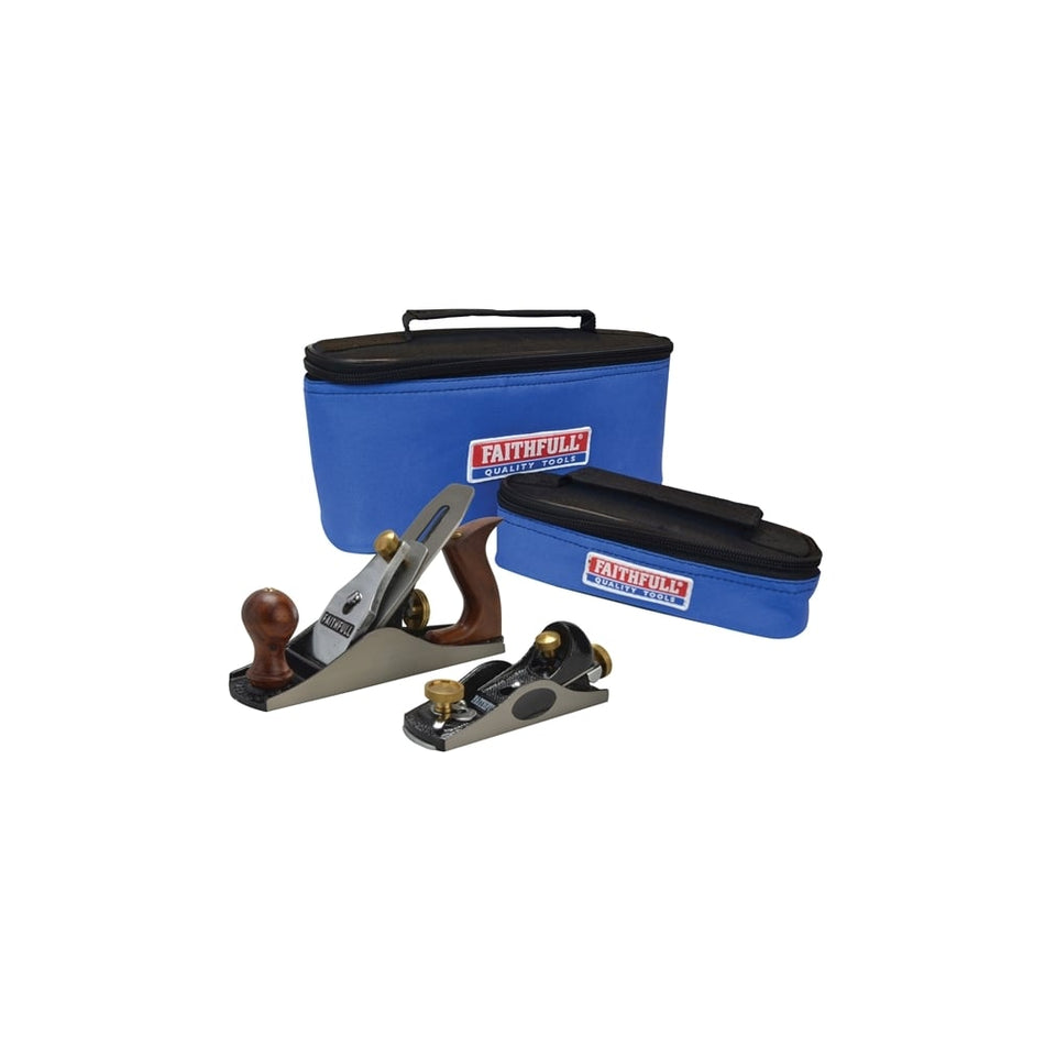 Faithfull No.4 Plane & No.60.1/2 Plane In Canvas Carry Bags