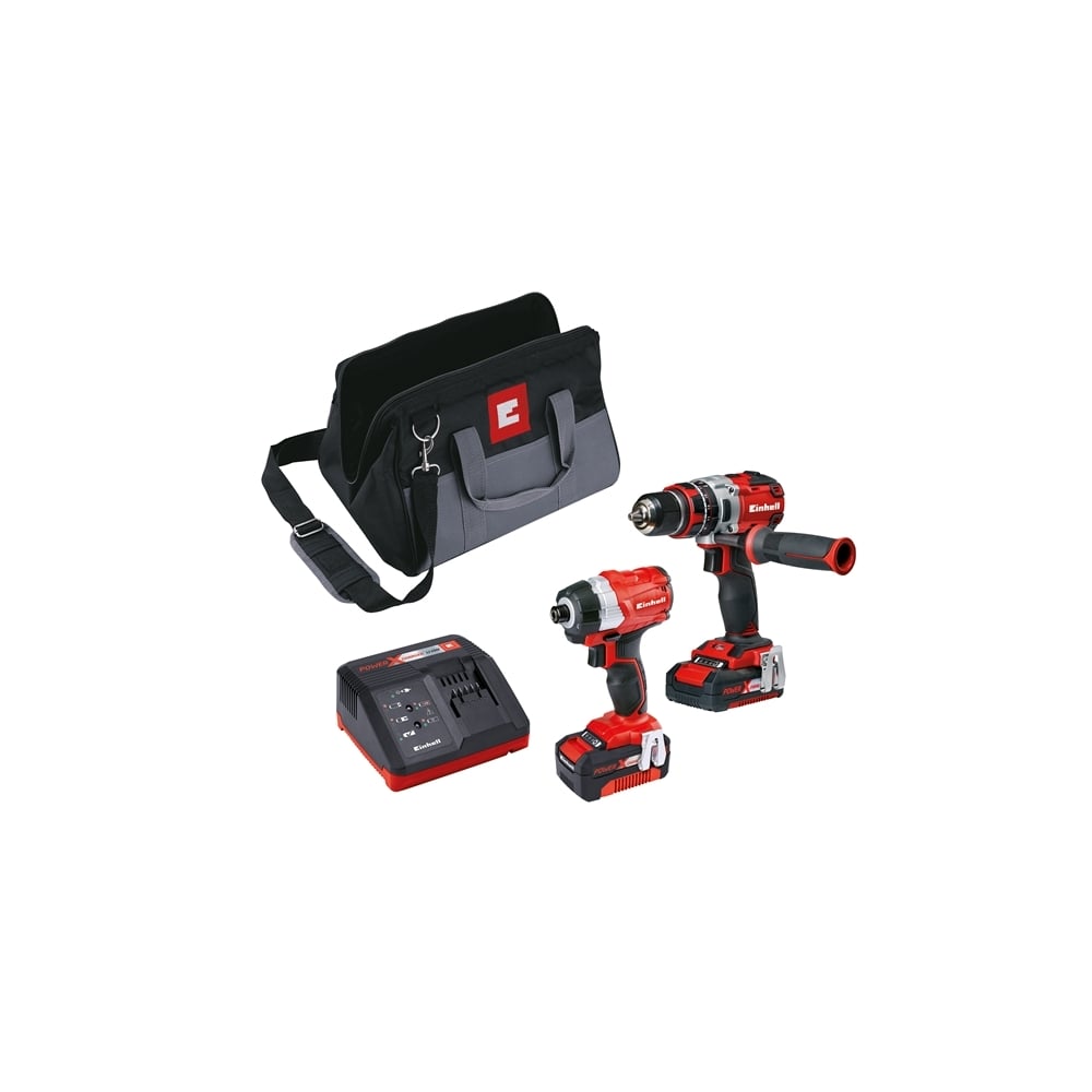 Einhell Power-X-Change Brushless Twin Pack 18 Volt 1 x 2.0Ah & 1 x 4.0Ah Li-Ion