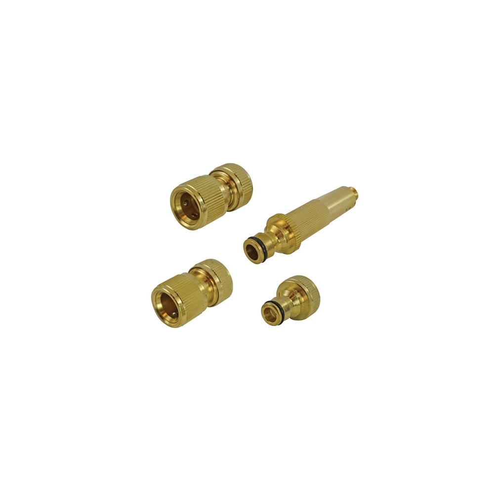 Faithfull Brass Nozzle & FittingsÃ¿Kit 4 Piece 12.5mm (1/2in)