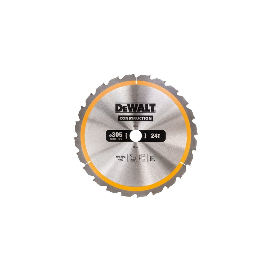 DEWALT Construction Circular Saw Blade 305 x 30mm x 24T