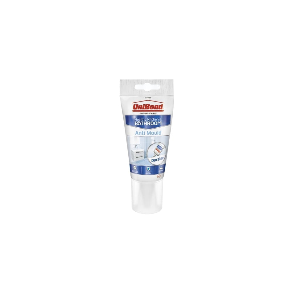 Unibond Anti-Mould Kitchen & Bathroom Sealant Tube White 147g