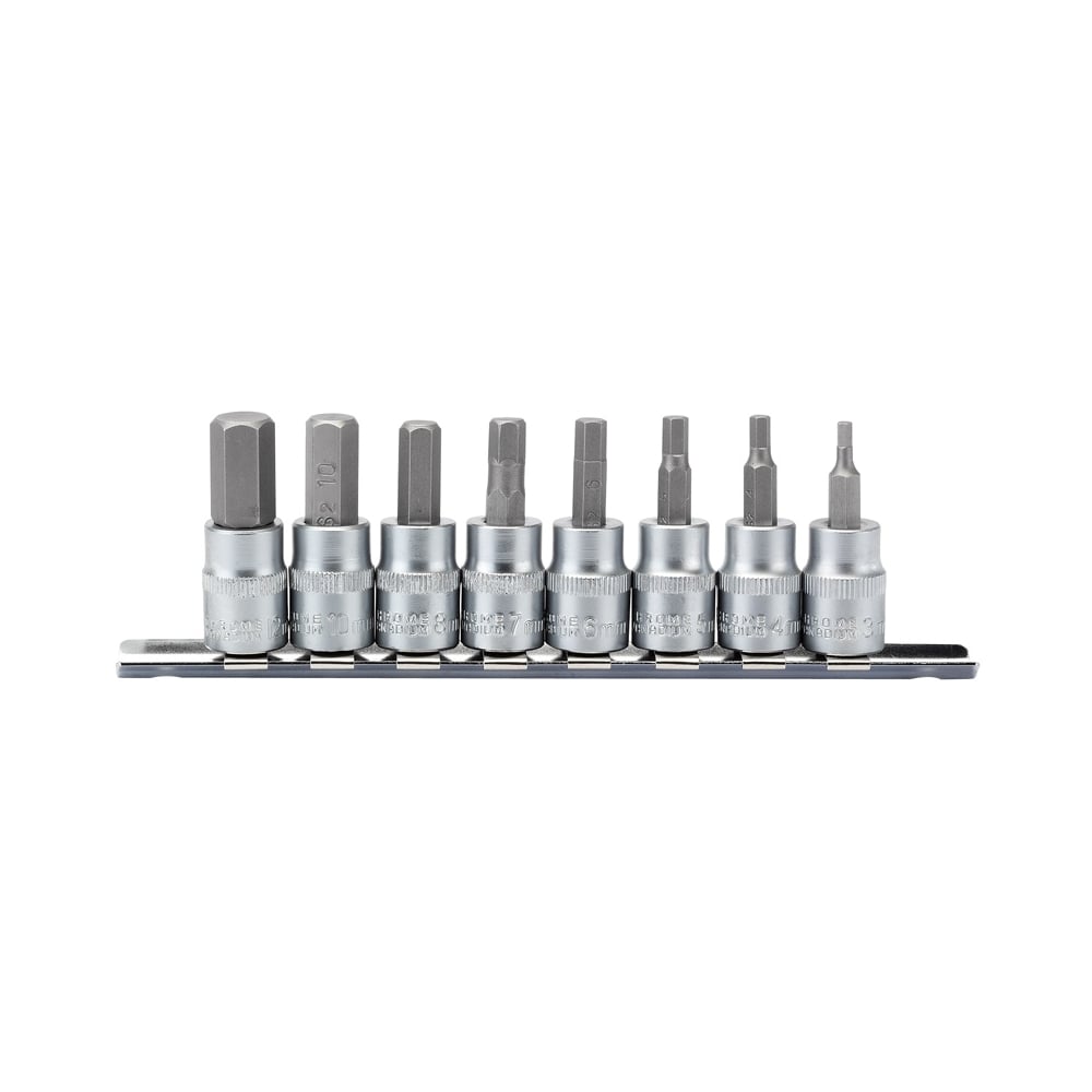 DRAPER 3/8" Sq. Dr. Hexagonal Socket Bit Set (8 piece) : Model No. D-HEX/8/55