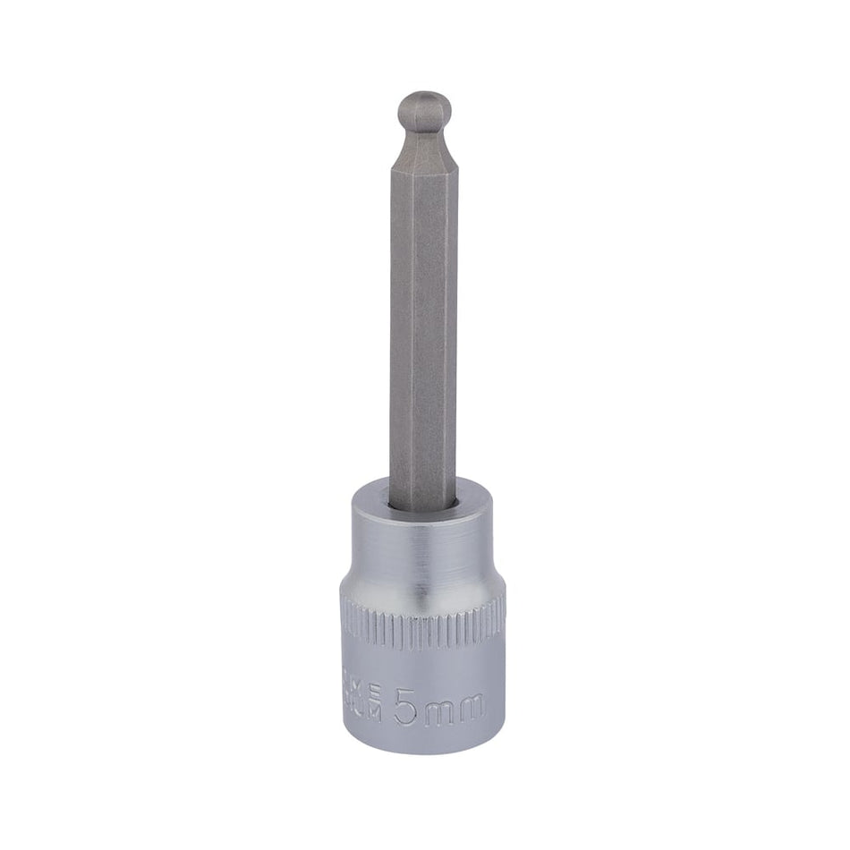 DRAPER 3/8" Sq. Dr. Ball End Hexagonal Socket Bits (5mm) : Model No. D-HEX-BALL/B