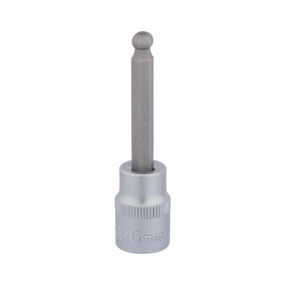 DRAPER 3/8" Sq. Dr. Ball End Hexagonal Socket Bits (6mm) : Model No. D-HEX-BALL/B