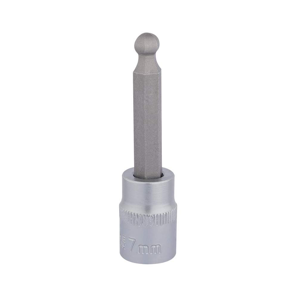 DRAPER 3/8" Sq. Dr. Ball End Hexagonal Socket Bits (7mm) : Model No. D-HEX-BALL/B