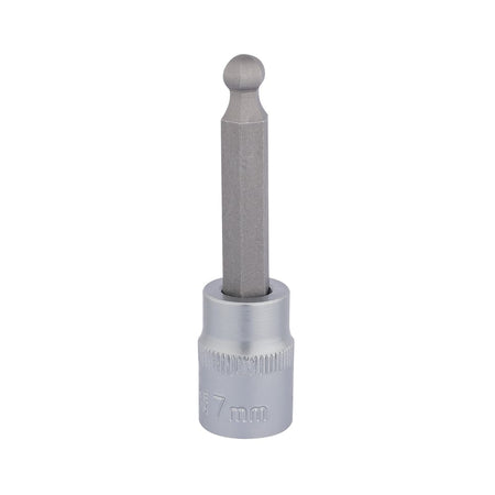 DRAPER 3/8" Sq. Dr. Ball End Hexagonal Socket Bits (7mm) : Model No. D-HEX-BALL/B
