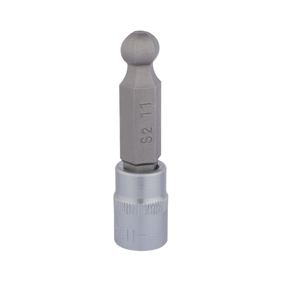 DRAPER 3/8" Sq. Dr. Ball End Hexagonal Socket Bits (11mm) : Model No. D-HEX-BALL/B