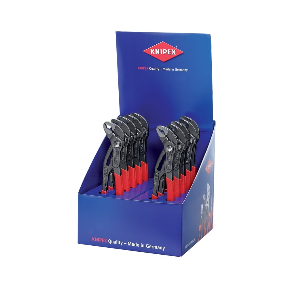 Knipex Countertop Display of 10 x 250mm Cobra Waterpump Pliers : Model No. 00 19 19 V02