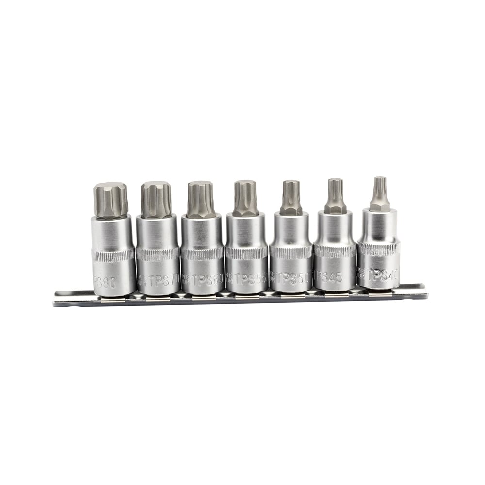 DRAPER 1/2" Sq. Dr. Draper TX STAR Plus Socket Bit Set (7 Piece) : Model No. H-TXP/7/50