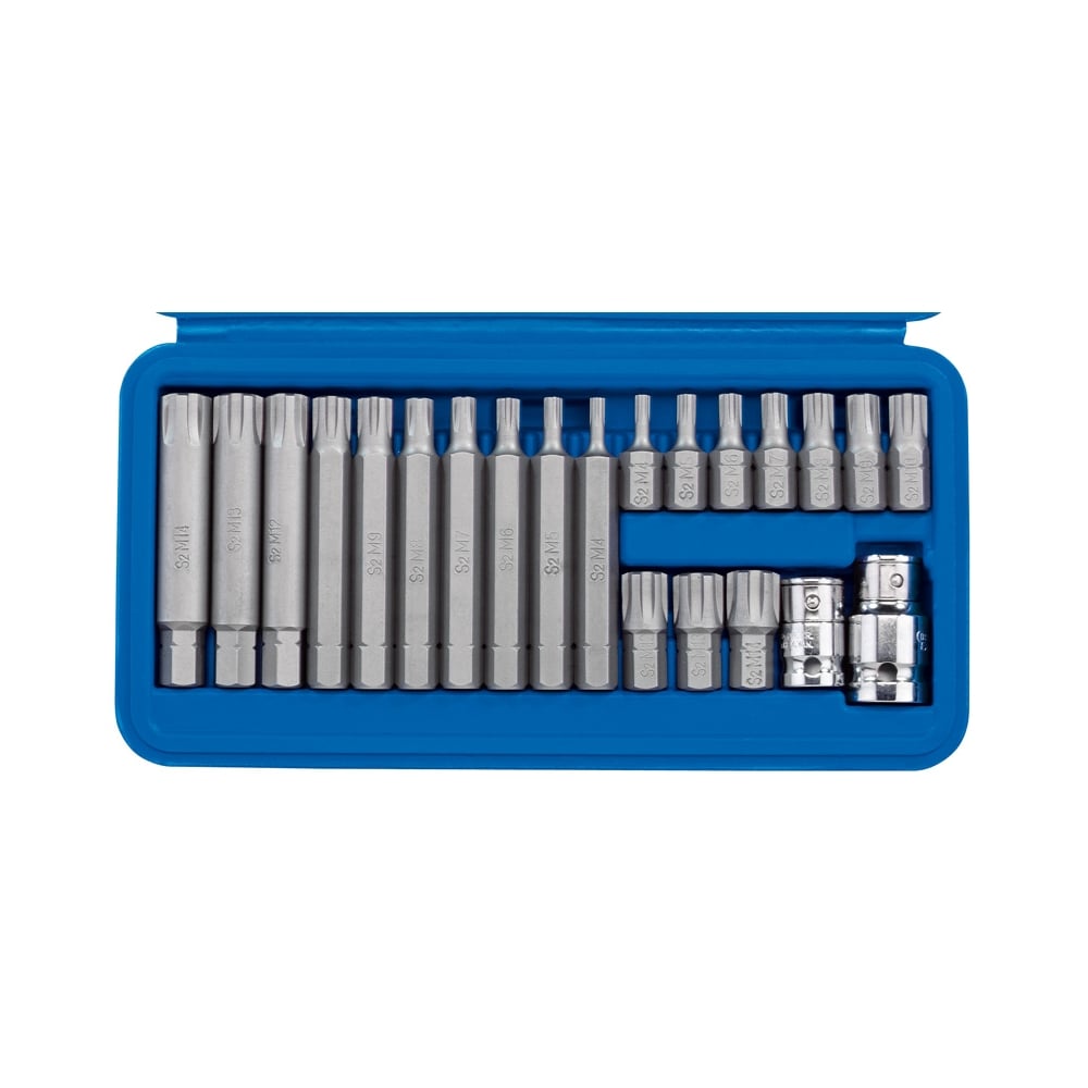 DRAPER 3/8, 1/2" Sq. Dr. Ribe Socket and Bit Set (22 piece) : Model No. RIBE/22/SET/B